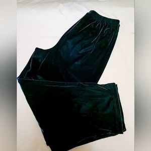 Kathie Lee Black satin feeling pants wide legs oversized 18W/20W fits 24-26